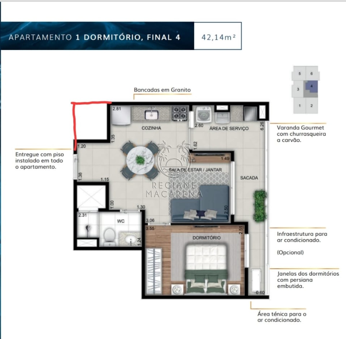 Apartamento à venda com 1 quarto, 44m² - Foto 12